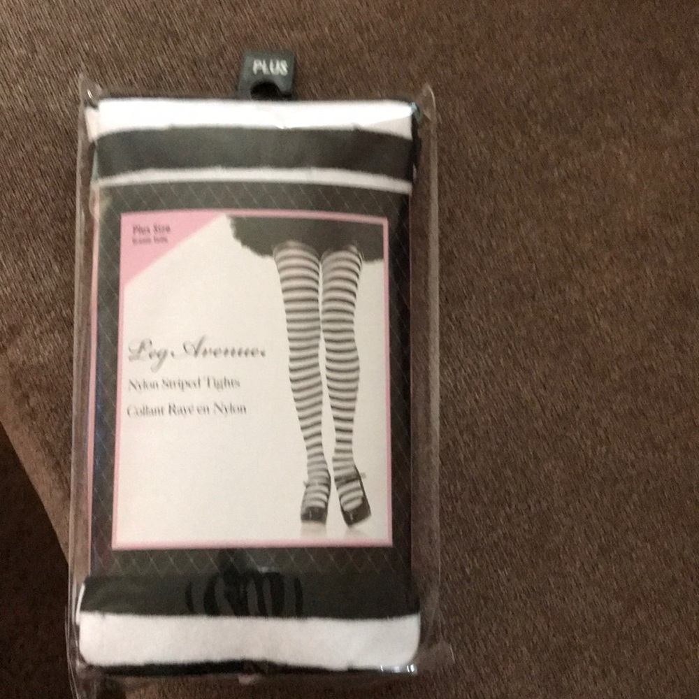 Plus size stripe stockings